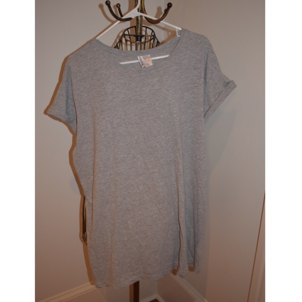 Gray Long T-Shirt/ T-Shirt Dress